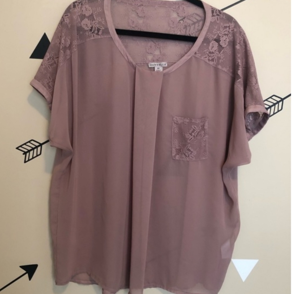 Chiffon lace blouse